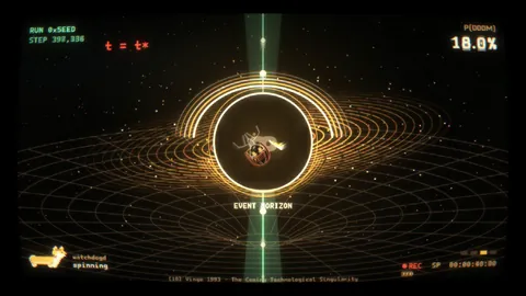 A black hole with an accretion disk; Seed falls through the event horizon.